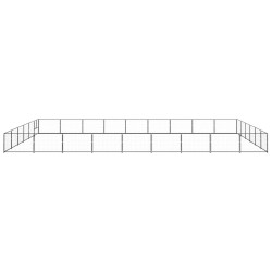 vidaXL Perrera acero 54 m² negra