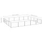 vidaXL Perrera plateada 20 m² acero