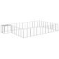 vidaXL Perrera plateada 30,25 m² acero  