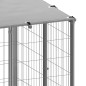 vidaXL Perrera plateada 30,25 m² acero  