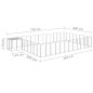 vidaXL Perrera plateada 30,25 m² acero  