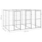 vidaXL Perrera de exterior de acero galvanizado 7,26 m² vidaXL Perrera de exterior de acero galvanizado 7,26 m²