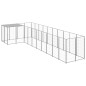vidaXL Perrera plateada 7,26 m² acero vidaXL Perrera plateada 7,26 m² acero