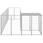 vidaXL Perrera plateada 7,26 m² acero vidaXL Perrera plateada 7,26 m² acero