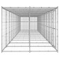 vidaXL Perrera de exterior de acero galvanizado con techo 29,04 m² vidaXL Perrera de exterior de acero galvanizado con techo 29,04 m²