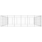 vidaXL Perrera de exterior de acero galvanizado 65,34 m²