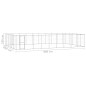 vidaXL Perrera de exterior de acero galvanizado 65,34 m²