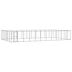 vidaXL Perrera de exterior de acero 79,86 m²