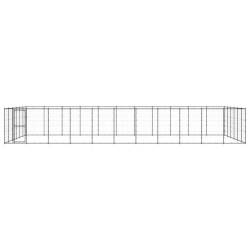 vidaXL Perrera de exterior de acero 79,86 m²