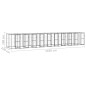 vidaXL Perrera de exterior de acero con techo 24,2 m² vidaXL Perrera de exterior de acero con techo 24,2 m²