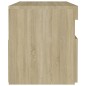 vidaXL Mesitas de noche con LED 2 uds contrachapada Sonoma 60x35x40 cm