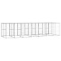 vidaXL Perrera de exterior de acero galvanizado con techo 16,94 m²
