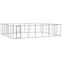 vidaXL Perrera de exterior de acero 50,82 m²