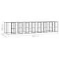 vidaXL Perrera de exterior de acero con techo 19,36 m² vidaXL Perrera de exterior de acero con techo 19,36 m²