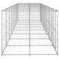 vidaXL Perrera de exterior de acero galvanizado 19,36 m² vidaXL Perrera de exterior de acero galvanizado 19,36 m²