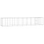 vidaXL Perrera de exterior de acero galvanizado con techo 21,78 m² vidaXL Perrera de exterior de acero galvanizado con techo 21,78 m²