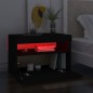 vidaXL Mesita de noche con luces LED contrachapada negro 60x35x40 cm vidaXL Mesita de noche con luces LED contrachapada negro 60x35x40 cm