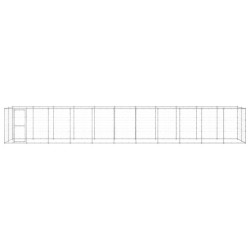vidaXL Perrera de exterior de acero galvanizado 26,62 m²