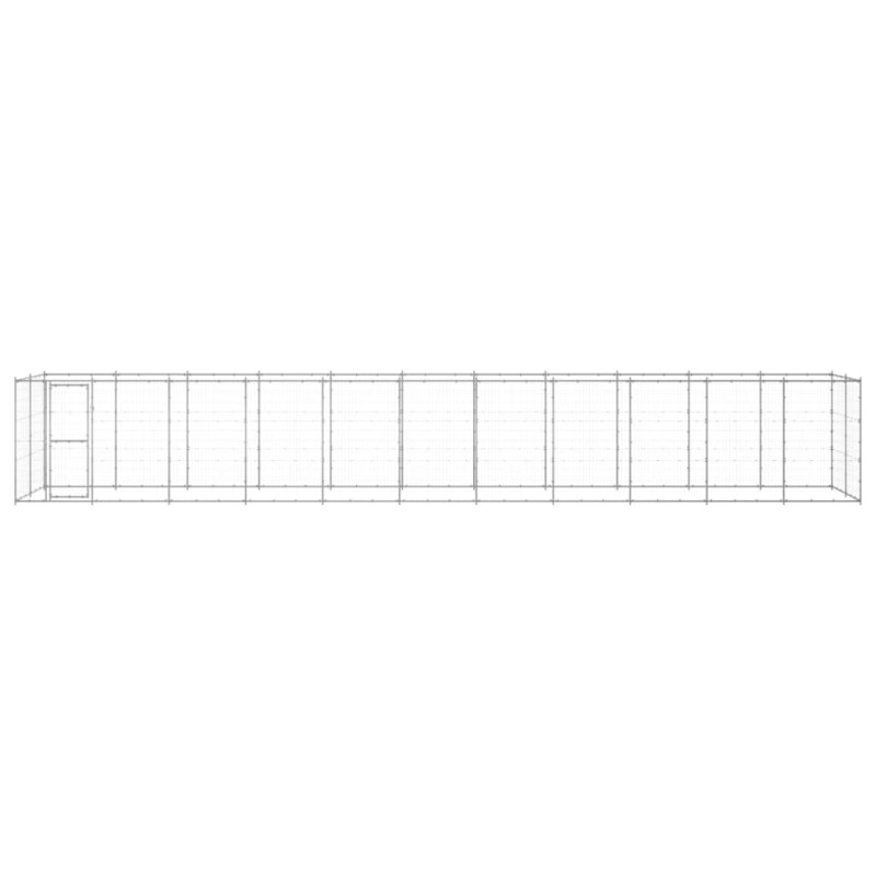 vidaXL Perrera de exterior de acero galvanizado 26,62 m² vidaXL Perrera de exterior de acero galvanizado 26,62 m²