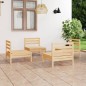 vidaXL Juego de muebles de jardín 4 piezas madera de pino maciza vidaXL Juego de muebles de jardín 4 piezas madera de pino maciza