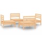 vidaXL Juego de muebles de jardín 4 piezas madera de pino maciza vidaXL Juego de muebles de jardín 4 piezas madera de pino maciza