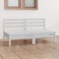 vidaXL Sofá de jardín 2 plazas blanco madera maciza pino vidaXL Sofá de jardín 2 plazas blanco madera maciza pino