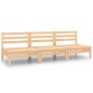 vidaXL Juego de muebles de jardín 3 piezas madera maciza de pino vidaXL Juego de muebles de jardín 3 piezas madera maciza de pino