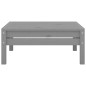 vidaXL Juego de muebles de jardín 6 piezas madera maciza de pino gris
