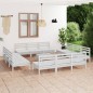 vidaXL Juego de muebles de jardín 13 piezas madera maciza pino blanco vidaXL Juego de muebles de jardín 13 piezas madera maciza pino blanco
