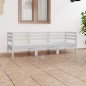 vidaXL Juego de muebles de jardín 3 pzas madera maciza de pino blanco vidaXL Juego de muebles de jardín 3 pzas madera maciza de pino blanco