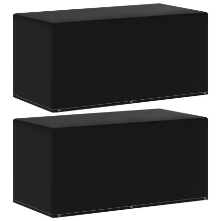 vidaXL Funda para muebles de jardín 2 uds 6 ojales 160x80x75 cm