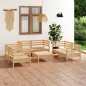 vidaXL Juego de muebles de jardín 7 piezas madera maciza de pino vidaXL Juego de muebles de jardín 7 piezas madera maciza de pino