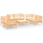 vidaXL Juego de muebles de jardín 7 piezas madera maciza de pino vidaXL Juego de muebles de jardín 7 piezas madera maciza de pino