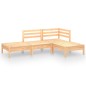vidaXL Juego de muebles de jardín 4 piezas madera maciza de pino vidaXL Juego de muebles de jardín 4 piezas madera maciza de pino
