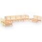vidaXL Juego de muebles de jardín 8 piezas madera maciza de pino vidaXL Juego de muebles de jardín 8 piezas madera maciza de pino