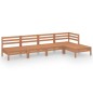 vidaXL Juego muebles de jardín 5 pzas madera maciza pino marrón miel vidaXL Juego muebles de jardín 5 pzas madera maciza pino marrón miel