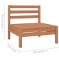 vidaXL Juego muebles de jardín 5 pzas madera maciza pino marrón miel vidaXL Juego muebles de jardín 5 pzas madera maciza pino marrón miel