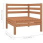 vidaXL Juego muebles de jardín 5 pzas madera maciza pino marrón miel vidaXL Juego muebles de jardín 5 pzas madera maciza pino marrón miel