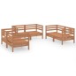 vidaXL Muebles de jardín 8 piezas marrón miel madera maciza de pino vidaXL Muebles de jardín 8 piezas marrón miel madera maciza de pino