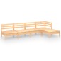 vidaXL Juego de muebles de jardín 5 piezas madera maciza pino