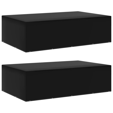 vidaXL Fundas de muebles de jardín 2 uds 12 ojales 325x205x90 cm