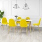 vidaXL Sillas de comedor 6 uds terciopelo amarillo mostaza vidaXL Sillas de comedor 6 uds terciopelo amarillo mostaza