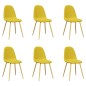 vidaXL Sillas de comedor 6 uds terciopelo amarillo mostaza vidaXL Sillas de comedor 6 uds terciopelo amarillo mostaza