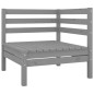 vidaXL Juego de muebles de jardín 7 piezas madera maciza de pino gris vidaXL Juego de muebles de jardín 7 piezas madera maciza de pino gris