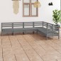 vidaXL Juego de muebles de jardín 6 piezas madera maciza de pino gris vidaXL Juego de muebles de jardín 6 piezas madera maciza de pino gris