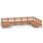 vidaXL Juego muebles de jardín 8 pzas madera maciza pino marrón miel