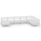 vidaXL Juego de muebles de jardín 8 piezas madera maciza pino blanco vidaXL Juego de muebles de jardín 8 piezas madera maciza pino blanco