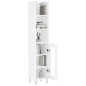 vidaXL Aparador alto madera contrachapada blanco brillo 34,5x34x180 cm vidaXL Aparador alto madera contrachapada blanco brillo 34,5x34x180 cm
