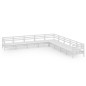 vidaXL Juego de muebles de jardín 9 piezas madera maciza pino blanco