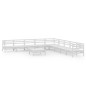 vidaXL Juego de muebles de jardín 10 piezas madera maciza pino blanco vidaXL Juego de muebles de jardín 10 piezas madera maciza pino blanco